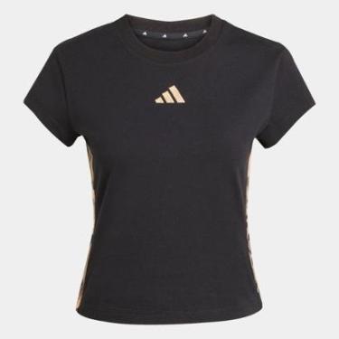 Imagem de Camiseta Adidas Stripes Animal Print Feminina-Feminino
