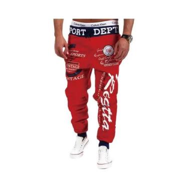 Imagem de Calças De Moletom Casuais Masculinas Em Cinza, Azul E Preto, Joggers C