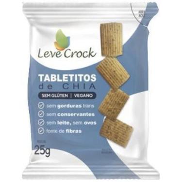 Imagem de Kit 3X: Biscoito Tabletito Salgado Chia Sem Glúten Leve - Leve Crock