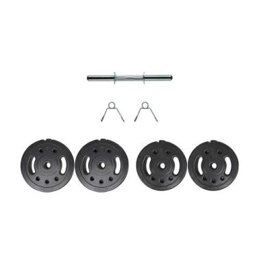 Imagem de KIT BARRA 40cm 16Kg ANILHA KENKORP TREINE EM CASA