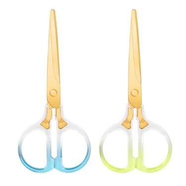 Imagem de Honagu Tesouras, tesouras de aço inoxidável de acrílico transparente, tesouras profissionais de escritório para casa, escola, escritório, faça você mesmo, corte de tecido de costura, uso geral, 2
