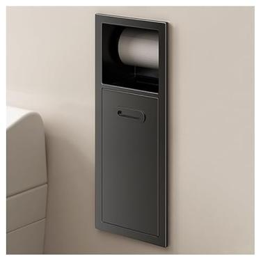 Imagem de Organizador de prateleira de nicho de chuveiro embutido de aço inoxidável - Rack de armazenamento de alcova de banheiro preto para cozinha, sala de estar, quarto (50 x 20 x 14 cm) - durável e elegante