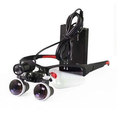 Imagem de Lupa binocular 2,5X 3,5X com óculos leves e luz LED | Design ultraleve para melhorar a visão