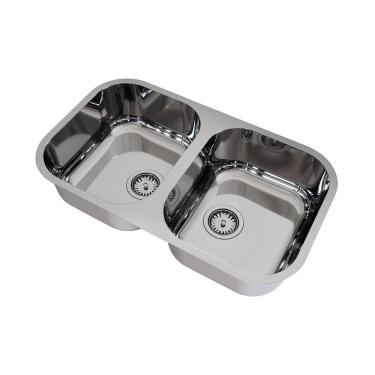 Imagem de Cuba Dupla Docol Spice 71x40 017018ch Inox Alto Brilho