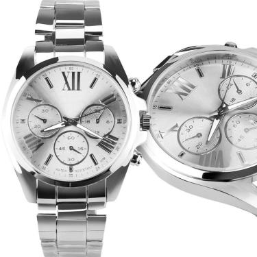 Imagem de Relogio Premium Aço Inox Prova Dagua Feminino Prata Casual Resistente