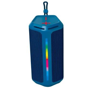 Imagem de Caixa de Som Bluetooth Resistente à Água Portátil LED RGB Modelo:Azul
