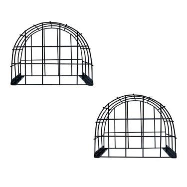 Imagem de Kit 2 Grade Câmera Gaiola Proteção Redonda Branca E Preta - TR ARAMADO