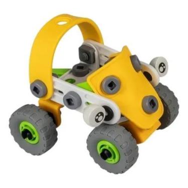 Imagem de Four Wheels Brinquedo 2 Em 1 Montar 56 Pecas Colorido Playd - PlayDuc 