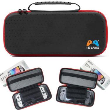 Imagem de Case Para Nintendo Switch Com Grip Oivo E Outros Acoplado Bolsa Estojo