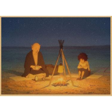 Imagem de Pôster Retro Kraft Paper O Menino e a Fera 29,7x42cm