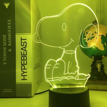 Imagem de Luz noturna LED 3D que muda a cor do cão do Snoopy para crianças - Yiw