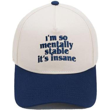 Imagem de Boné de beisebol bordado de algodão com citação engraçada para adultos