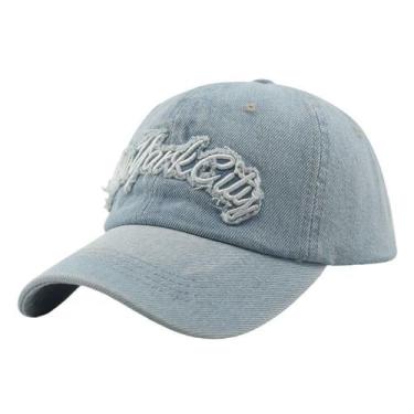 Imagem de Boné de beisebol Jeans Trucker Vintage lavado para adulto - Yiweisai