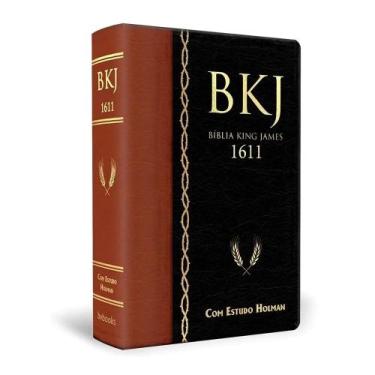 Imagem de Bíblia De Estudo King James Bkj 1611 Estudos Holman Preta Marrom - BvB