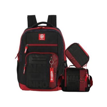 Imagem de Kit Enaldinho Mochila Costas + Lancheira + Estojo Box Luxo - Luxcel