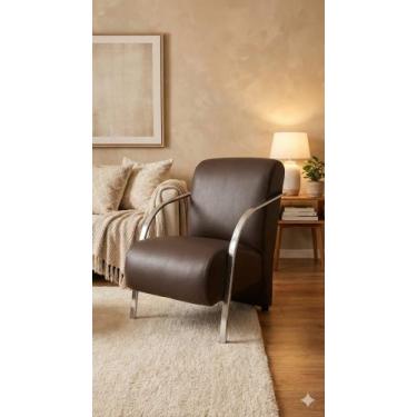 Imagem de Poltrona Individual Decorativa em Corano - Norte Dist., Marrom, 10kg