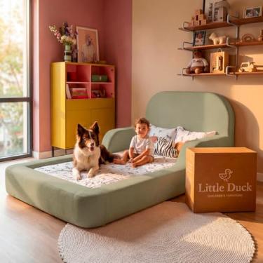 Imagem de Cama Montessoriana Infantil Solteiro - Com colchão - Little Duck (Verde)