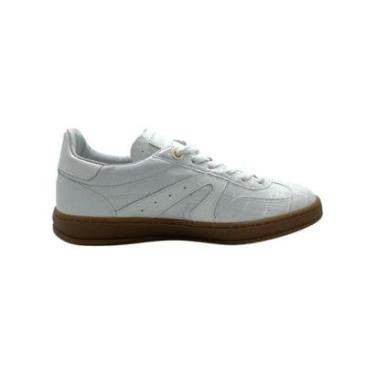 Imagem de Tenis Feminino Arezzo Casual Couro Croco Retrô Branco-Feminino