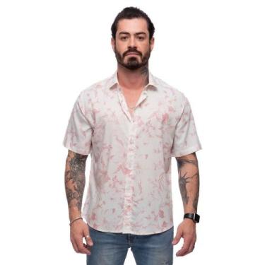 Imagem de Camisa Flores Manga Curta Masculina Viscose Conforto Leve - Teodoro, B