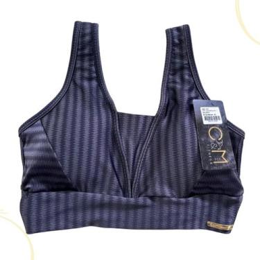 Imagem de Top Fitness 3D Feminino Academia Bojo Decote V Alça Larga - C&M Fitnes