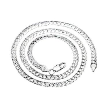 Imagem de Colar De Corrente Lateral Completa De 6mm Em Ouro 18K E Prata, 8, 18, 