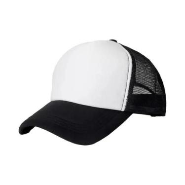 Imagem de Boné Snapback Unissex Preto - Ajustável, de Malha, para Hip Hop, 54-60