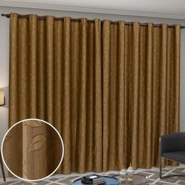 Imagem de Cortina Atena 3m x 2,80m Jacquard Semi Blackout Estampado - Paulo Ceza