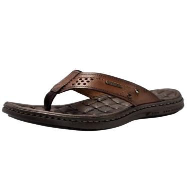 Imagem de Chinelo de Dedo Masculino Couro Conforto Pegada 131221