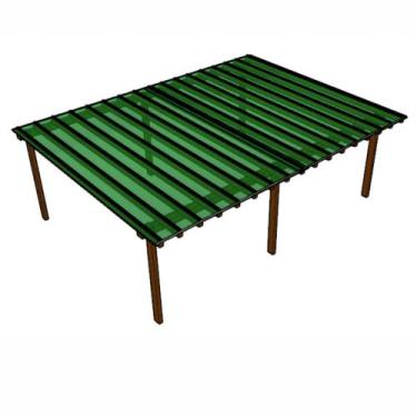 Imagem de Cobertura Policarbonato Alveolar 8,00m x 6,00m - Verde 4mm - RM Polica