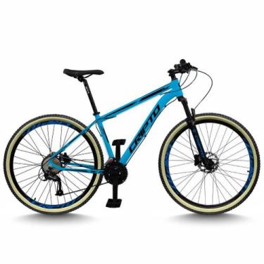 Imagem de Bicicleta Aro 29 Cripto 24 Marchas Freios Disco e Suspensão Pneu Bege,