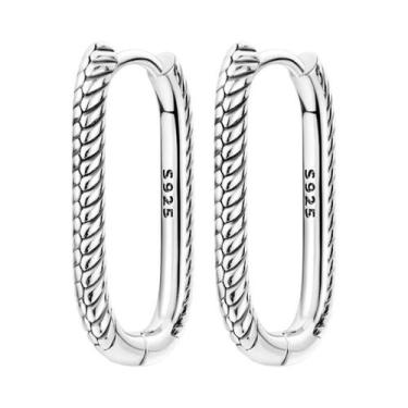 Imagem de Brincos De Prata 925 Estrela E Lua Com Design Moderno Entrelaçado Para