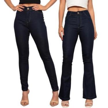 Imagem de Kit 2 Calças Skinny Tex Jeans Elegante e Casual Feminina-Feminino