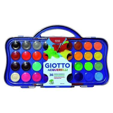 Imagem de Aquarela em Pastilha Giotto Intense Colors com 36 Cores