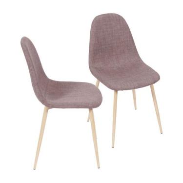 Imagem de Kit 2 Cadeiras em Linho Base Madeira Charla Yescasa