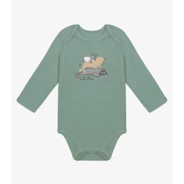 Imagem de Body Infantil Masculino Cotton Trick Nick Verde, G, Verde