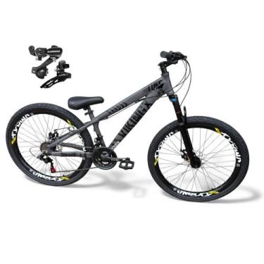 Imagem de Bicicleta Aro 26 Vikingx Tuff X25 Freeride 21v Câmbios Shimano Rodas V