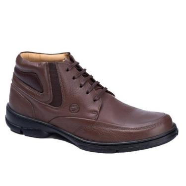 Imagem de Bota Anatomic Gel 360 Couro Masculino Marrom, Troy, Brown, 42