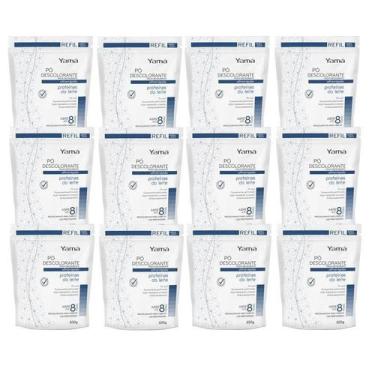 Imagem de Kit Pó Descolorante Proteínas Do Leite Refil 300g com 12/Un - Yama