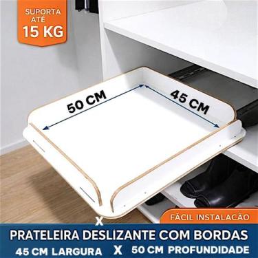 Imagem de Para Cozinha Prateleira Deslizante Slim ALTO COLANTE Organizador de Ar