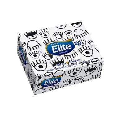 Imagem de Lenço de Papel Elite Soft & Strong 21cm x 12,7cm  Caixa com 100 Lenços