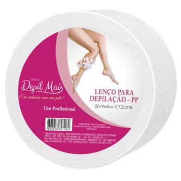 Imagem de Lenço Papel Depilatório TNT Visual Depil Mais 50m x 7,5cm Gramatura 80