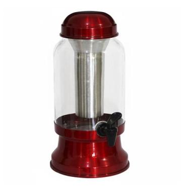 Imagem de Suqueira Vidro 3,2L com Compartimento Gelo Vermelho - Pontual UD