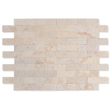 Imagem de Revestimento Pedra Natural - Travertino Anticato Egito 7x23cm - Importado Bege