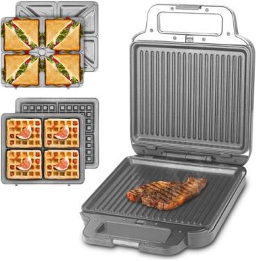 Imagem de Sanduicheira elétrica Panini Grill Press FineMade 3 em 1