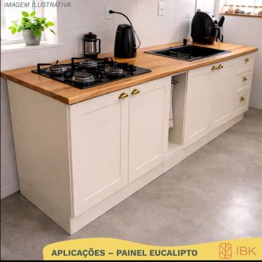 Imagem de Painel em Madeira Maciça Eucalipto 120x80x4cm Eucalipto