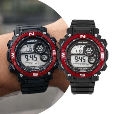 Imagem de Relógio Masculino Digital Preto e Vermelho Shock Mormaii