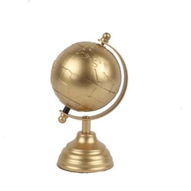 Imagem de Globo terrestre Winston ferro 8x15cm dourado -L Hermitage - L'Hermitag