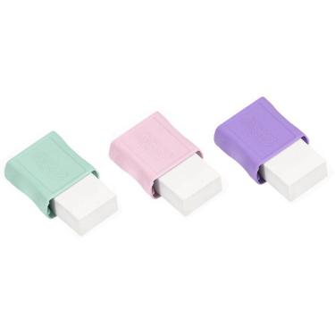 Imagem de Borracha BRW com Capa Plástica Pastel BRW Roxa Macia e Duradoura Formato Pequeno 1 Unidade Roxo