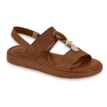Imagem de Sandalia Modare Feminino Conforto Slide Nobuck Ultra Soft Ortopedico Pedras Ref: 7208.1...