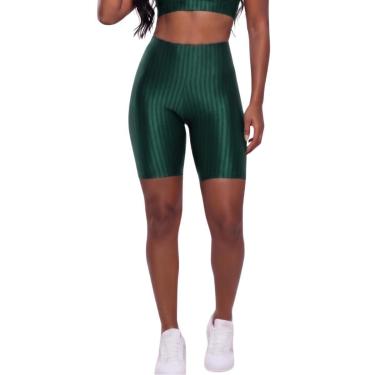 Imagem de Bermuda Fitness New Zig 3D Vekyo Poliamida Cós Alto Roupa Para Academia Treino Moda Fem...